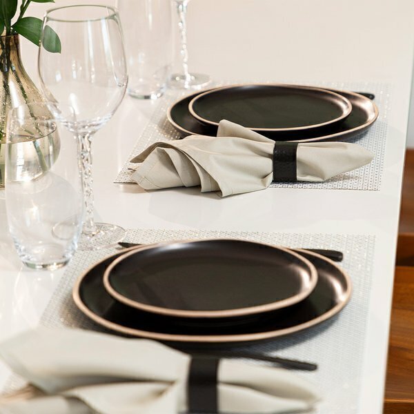 PRATO RASO VIVANT EM CERÂMICA PRETO 27cm