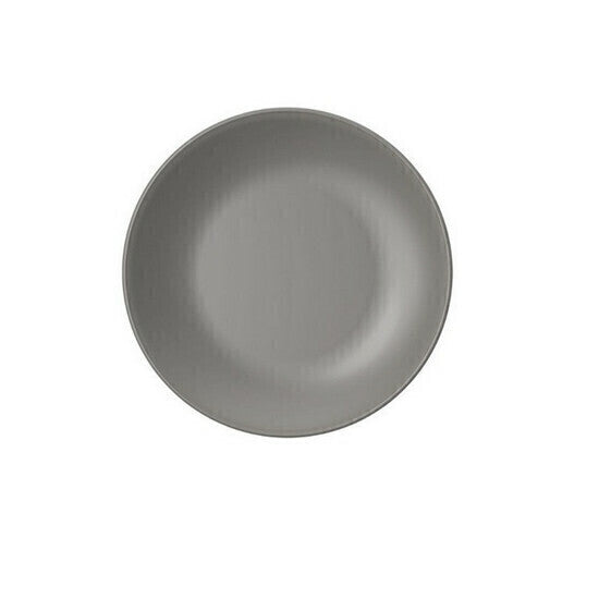 PRATO COUPE RASO CLEAN PORCELANA ESMALTE CINZA 26CM