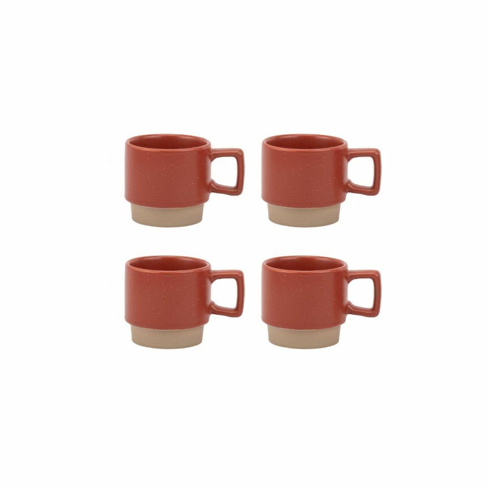 CONJUNTO  4 CANECAS CERAMICA VERANO BORDO 120ML