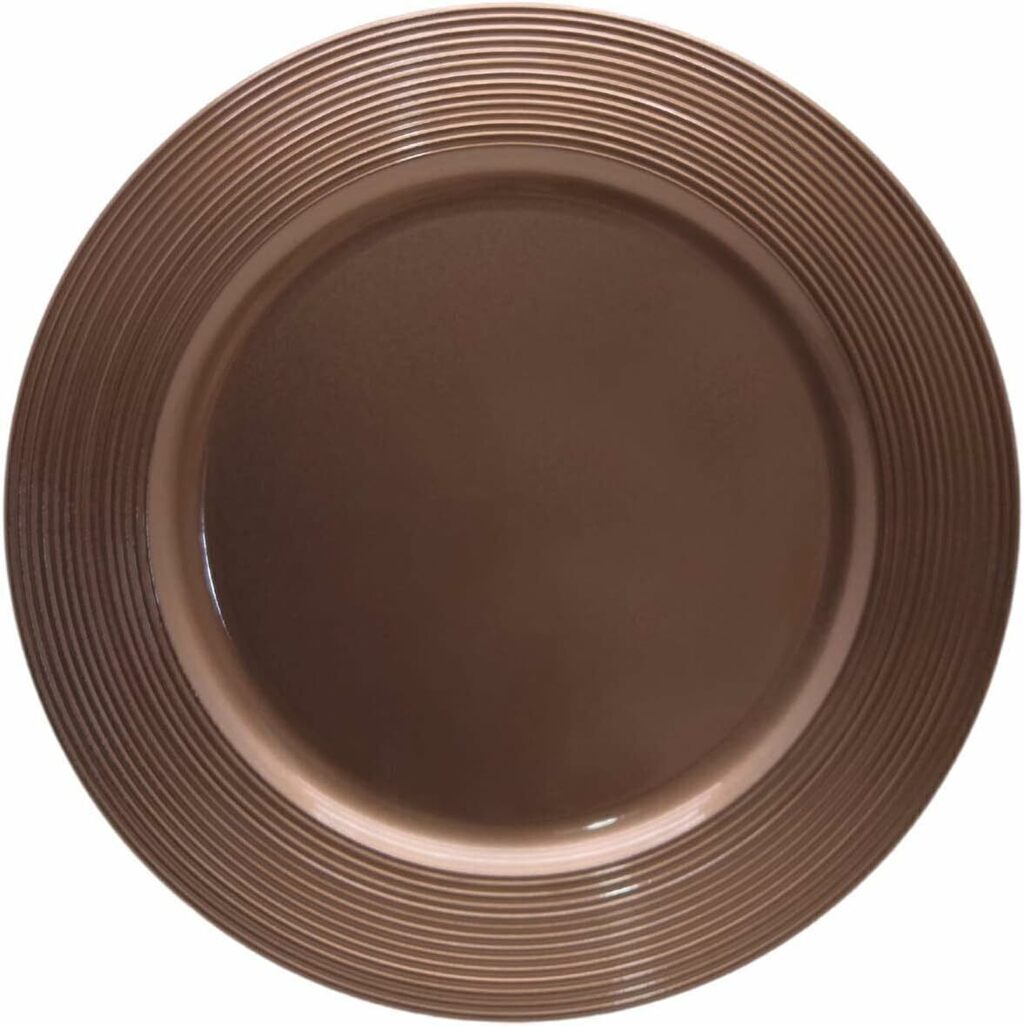 SOUSPLAT PLÁSTICO LISTRAS ROSE GOLD 33CM