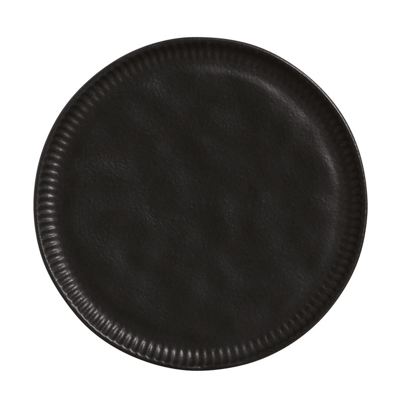 PRATO SOBREMESA LINHAS PRETO MATTE 21,5 CM