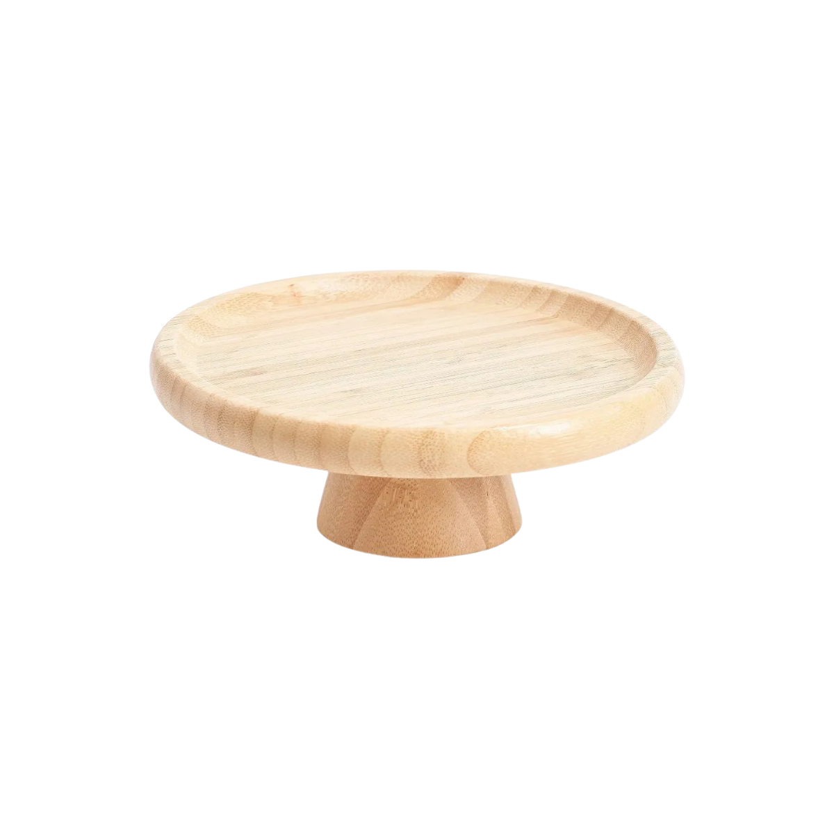 PRATO PARA BOLO DE BAMBU COM PO LOTUS 20CM X 7,8CM