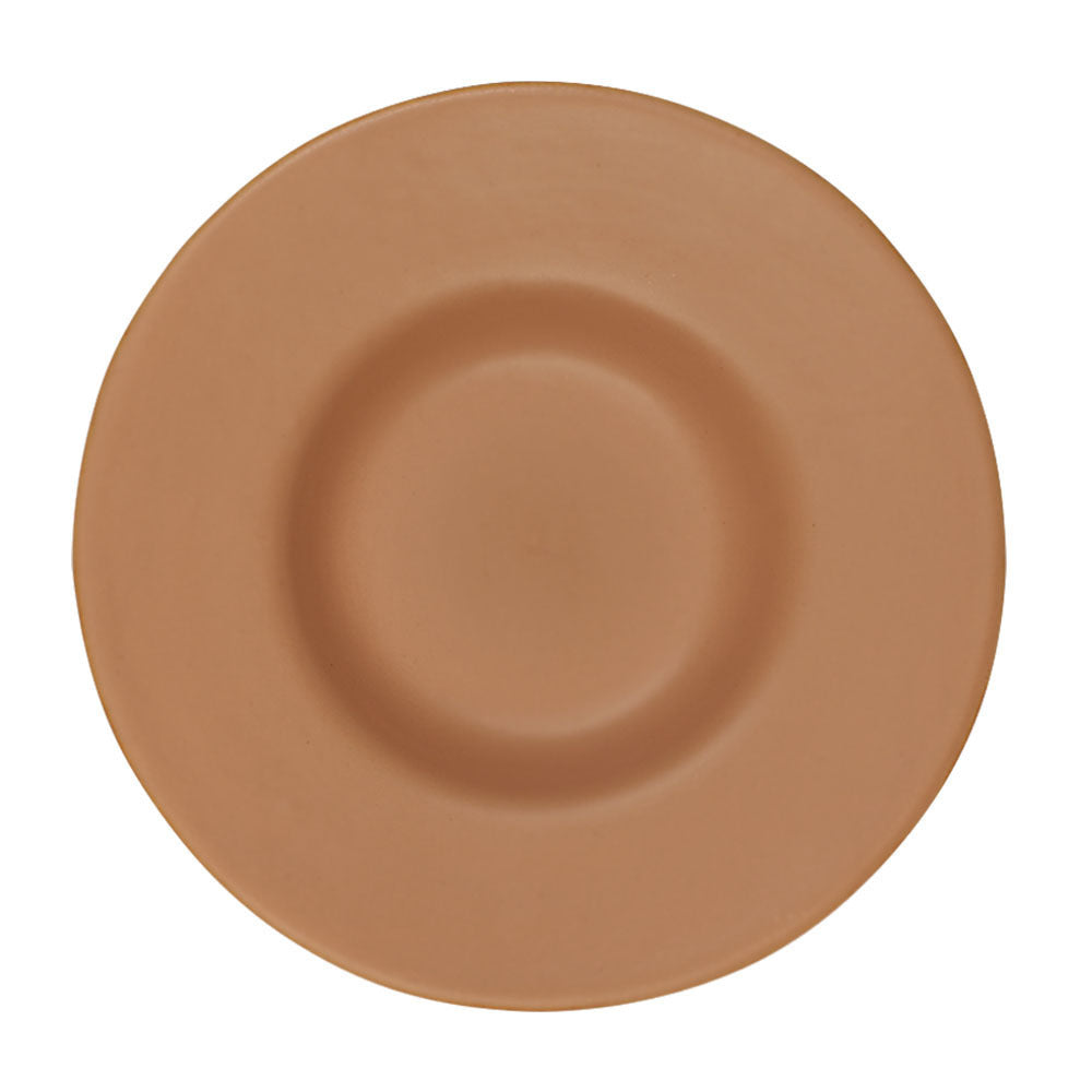 PRATO DE MASSA ROMANHA COPPARO TERRACOTA CLARO MATTE 28CM