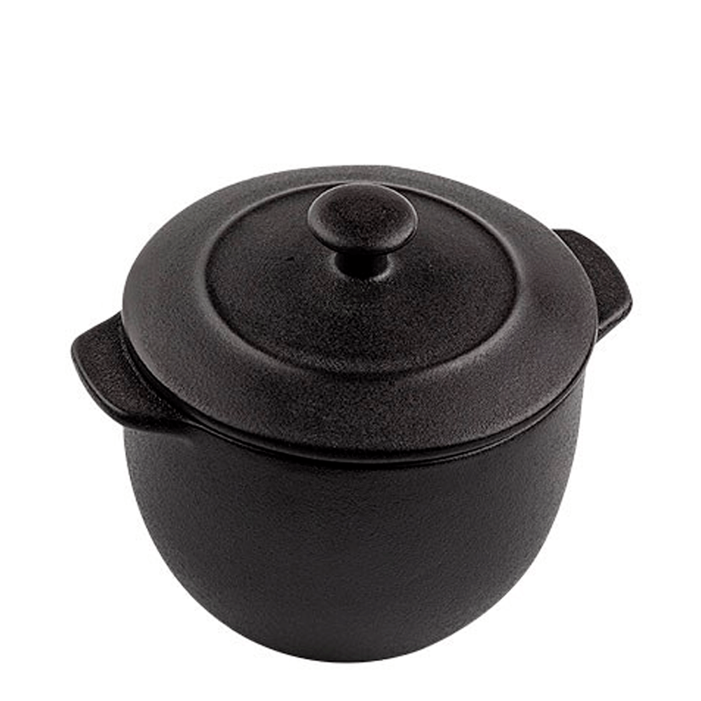 Caçarola Ônix em cerâmica com tampa P13xL10xA11cm cor preta