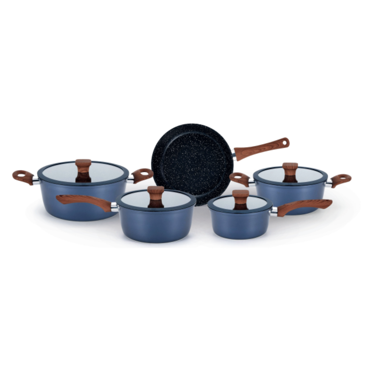 CONJUNTO TURIM 5 PANELAS COM INDUAÇAO E REVESTIMENTO CERAMICO ANTIADERENTE