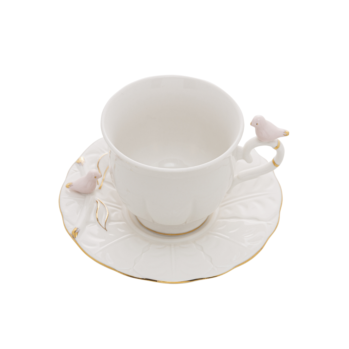 CONJUNTO 4 XICARAS PARA CHA PORCELANA BIRDS 200ml