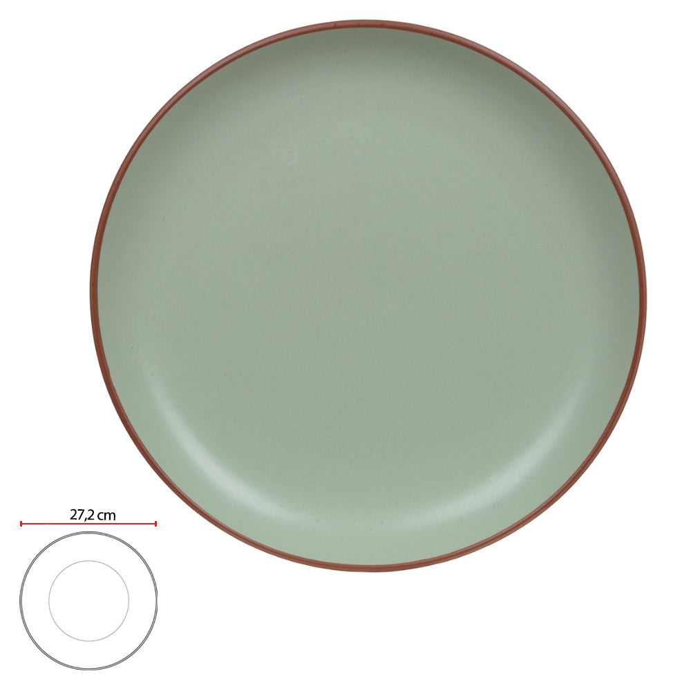PRATO CERÂMICA CORAÇÃO CINZA 27 CM