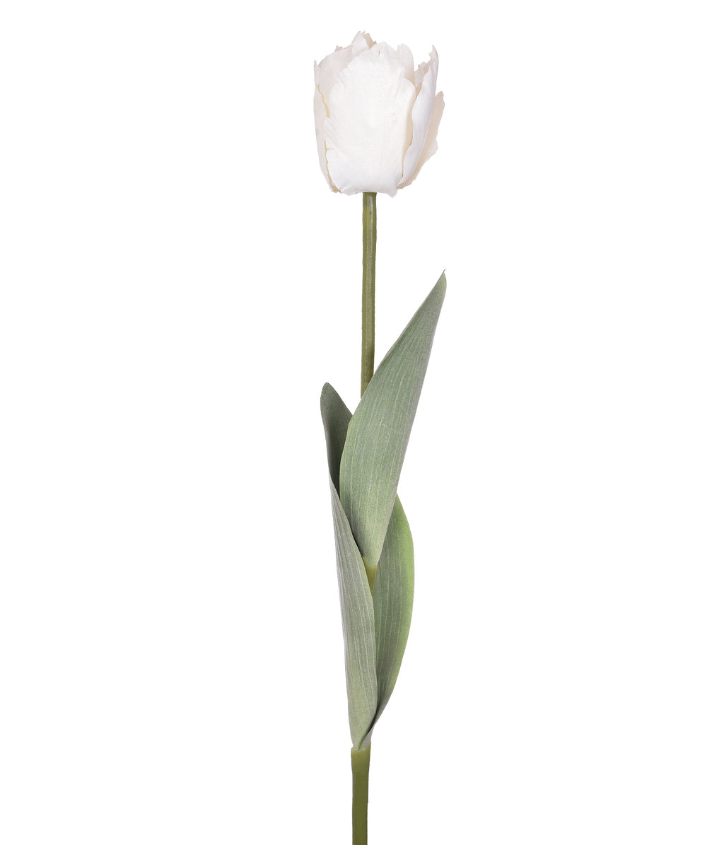 HASTE TULIPA EM CETIM CREME