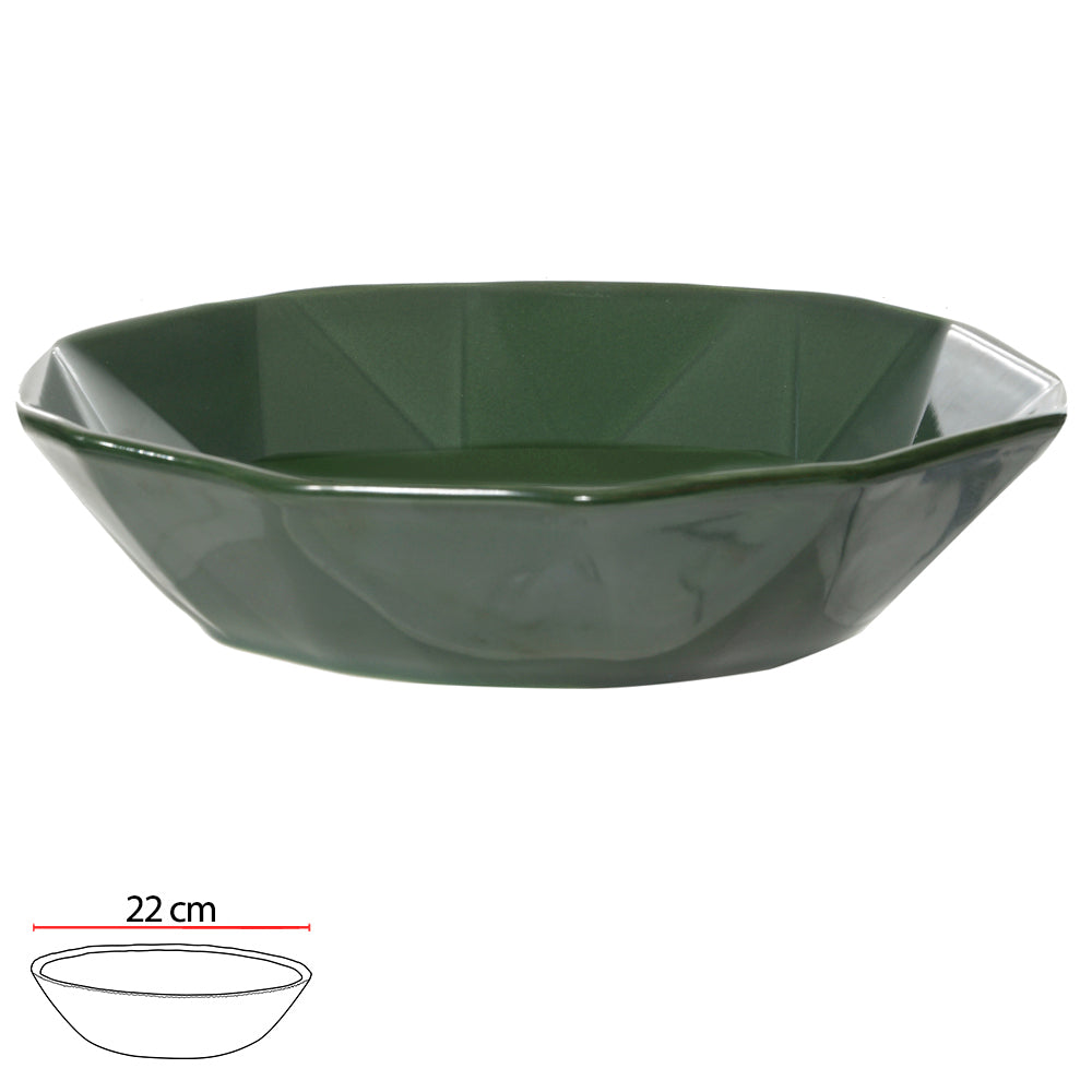 PRATO FUNDO CERAMICA (VERDE ESCURO REATIVO)