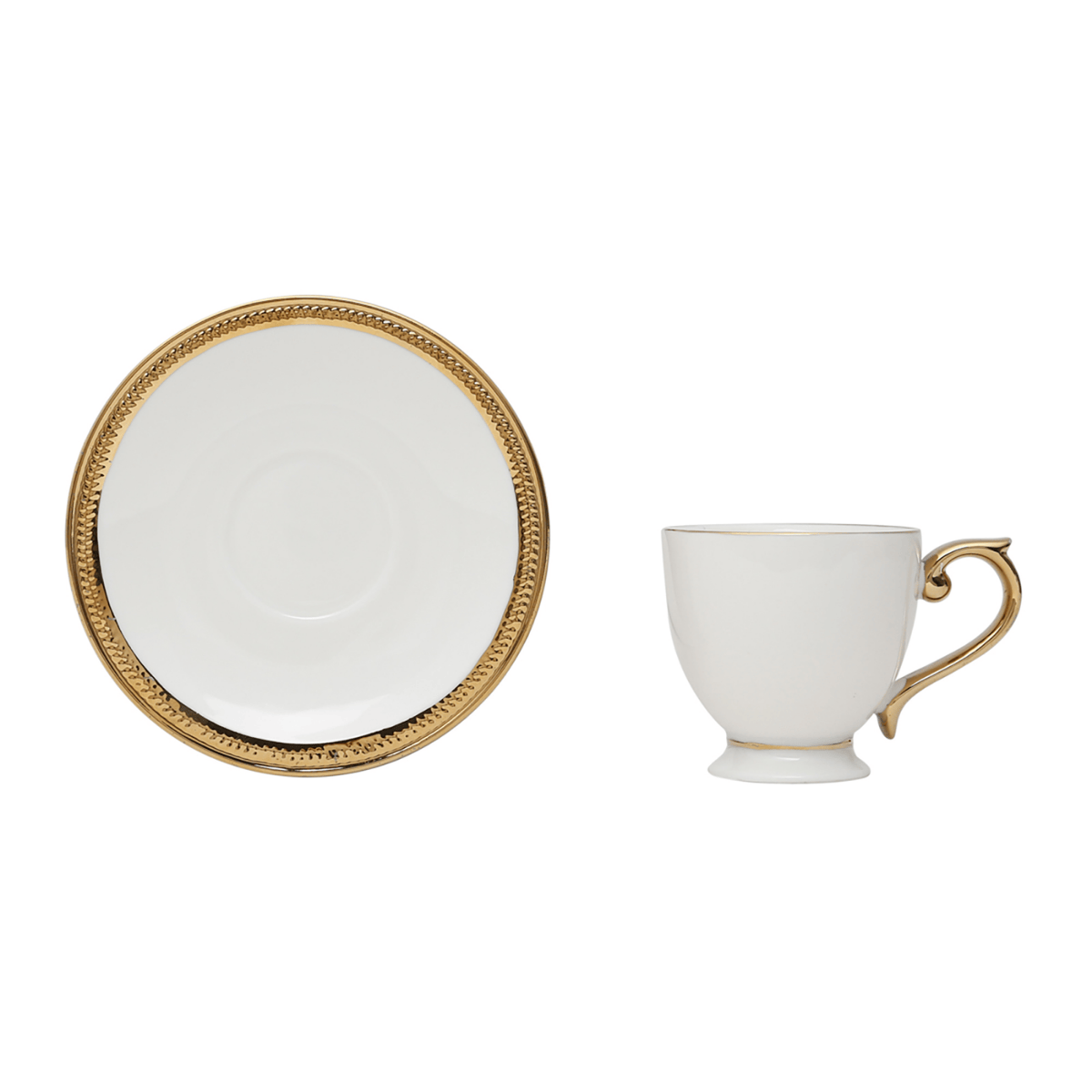 CJ 6 XICARAS CAFE PORCELANA COM PIRES PADDY BRANCO 90ml