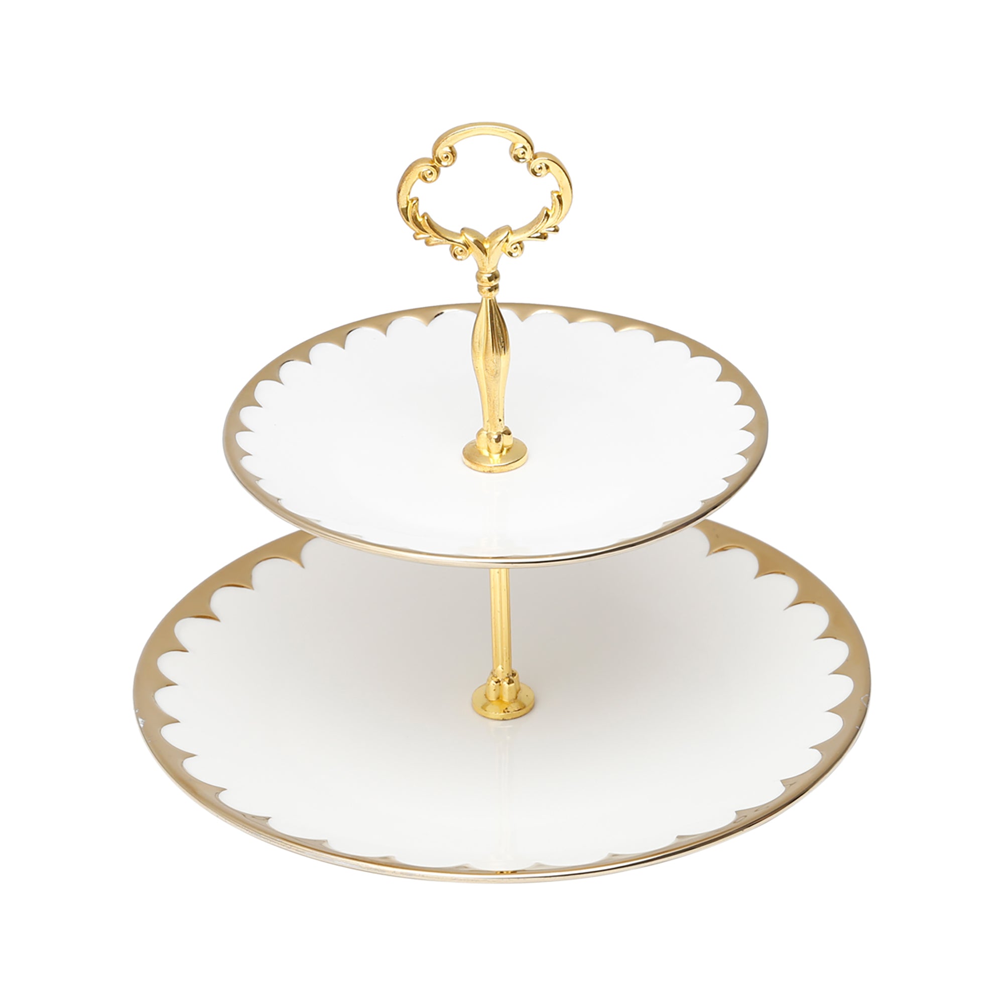 PRATO DUPLO PARA DOCES DE PORCELANA EGG
