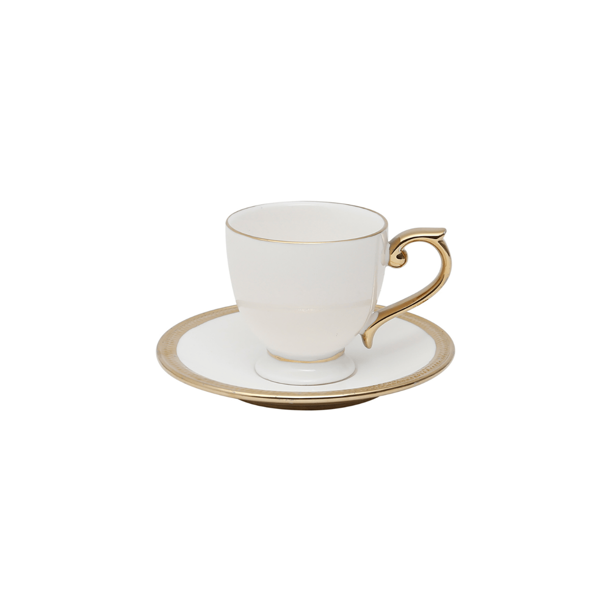 CJ 6 XICARAS CAFE PORCELANA COM PIRES PADDY BRANCO 90ml