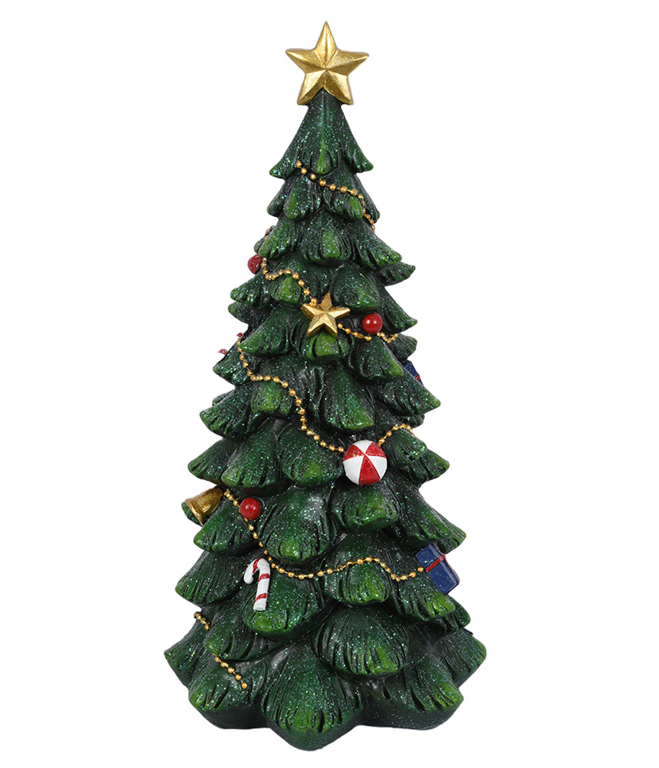 ADORNO ARVORE NATAL EM RESINA VERDE