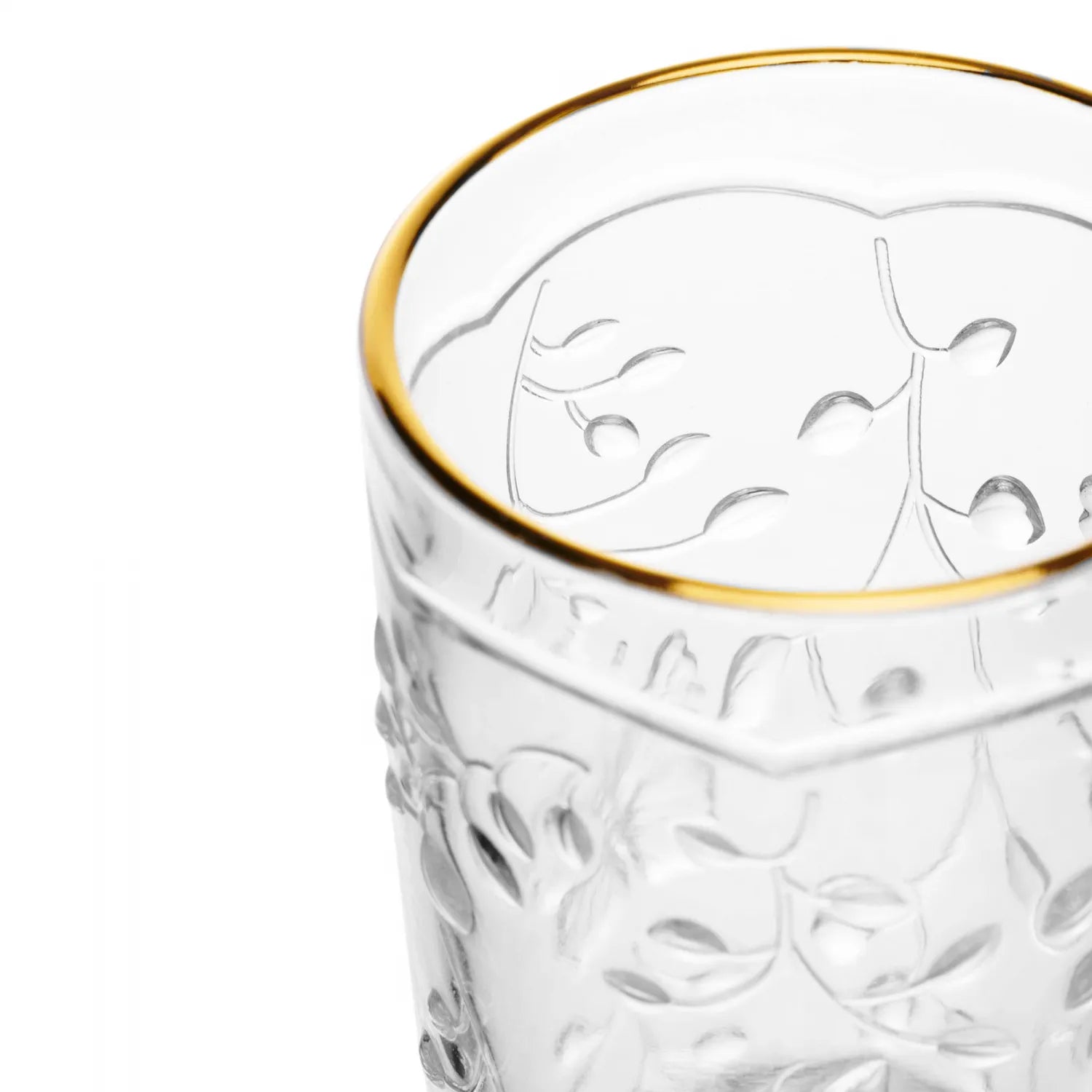 COPO NEW BUTTERFLY COM FIO DE OURO 330ML CRISTAL ECOLOGICO