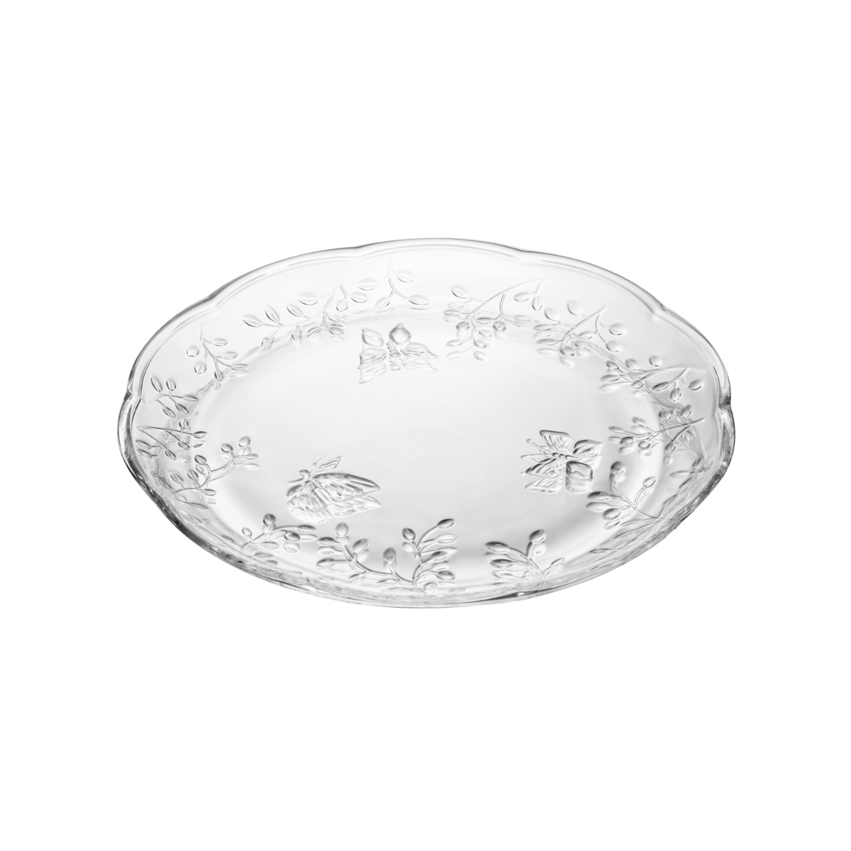 PRATO RASO NEW BUTTERFLY 26,5CM X 27CM X 2CM CRISTAL ECOLOGICO