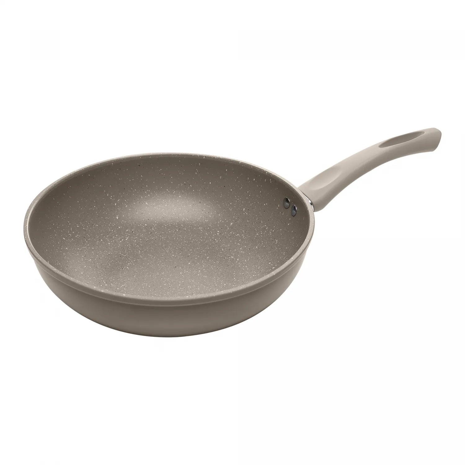 FRIGIDEIRA WOK DE INDUÇÃO 28 CM TAUPE ALUMÍNIO COM REVESTIMENTO CERAMICO