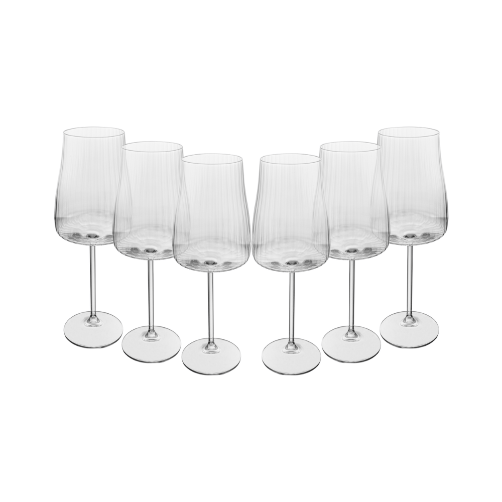 CONJUNTO 6 TACAS DE VINHO ALEX OPTIC CRISTAL ECOLOGICO - 400ML