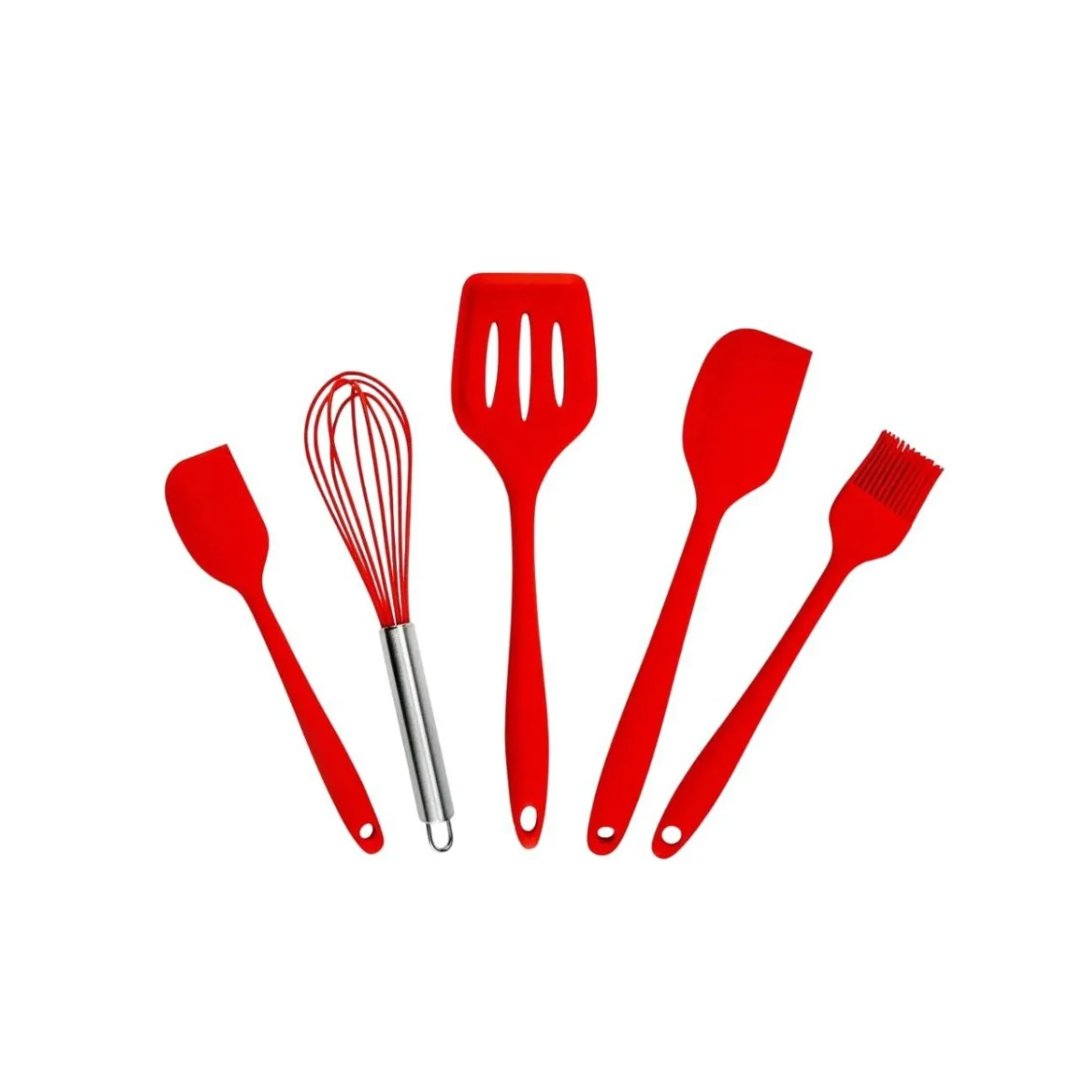 KIT UTENSÍLIOS DE COZINHA DE SILICONE 5 PECAS