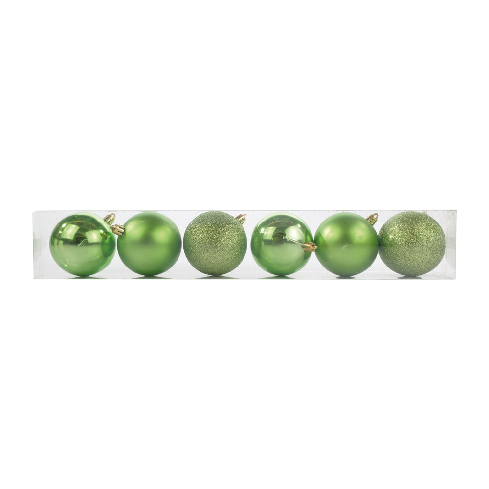 TUBO BOLAS VERDE 6 UNIDADES - 10CM