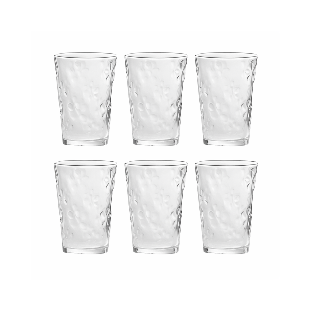 CONJUNTO 6 COPOS DE VIDRO CAMELIA - 180ML