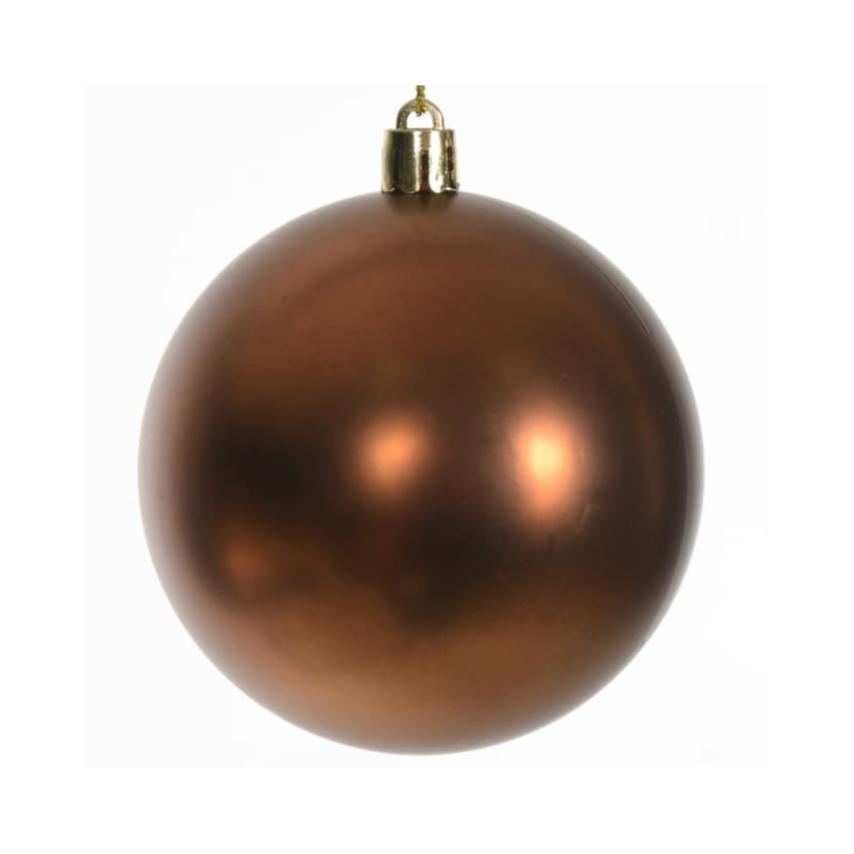 BOLA NATAL FOSCA MARROM 1 UNIDADE - 15CM