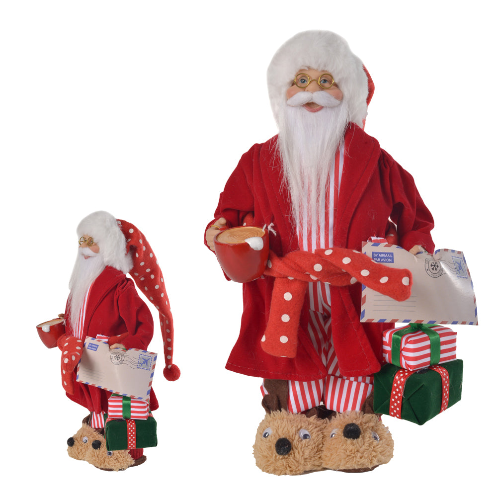 PAPAI NOEL PIJAMA VERMELHO 30CM
