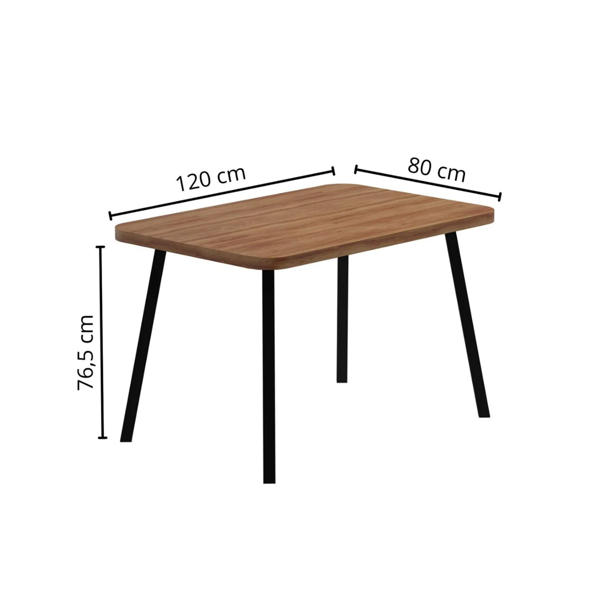 MESA STELLAR RETANGULAR 1598 – FREIJO COM PRETO