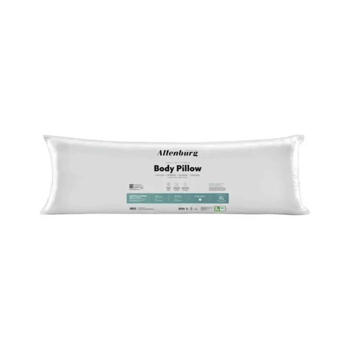 TRAVESSEIRO BODY PILLOW DE MICROFIBRA SEM FRONHA - 40CM X 1,30M - BRANCO