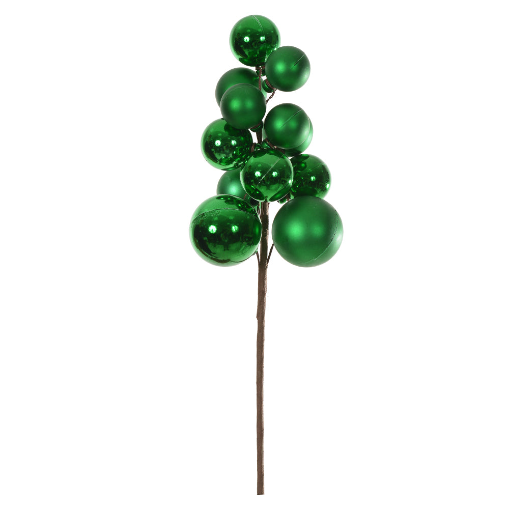 HASTE BOLINHAS VERDE 30CM