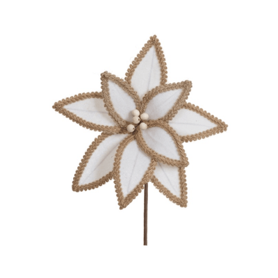 HASTE BICO DE PAPAGAIO AVELUDADO OFF WHITE - 19CM