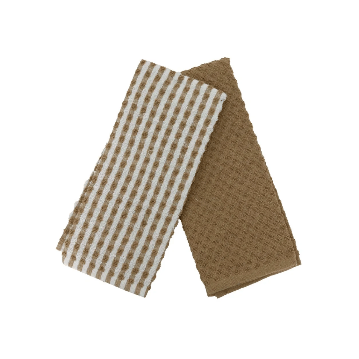 KIT PANO DE COPA POPCORN BEGE 2 PEÇAS - 38CM X 60CM