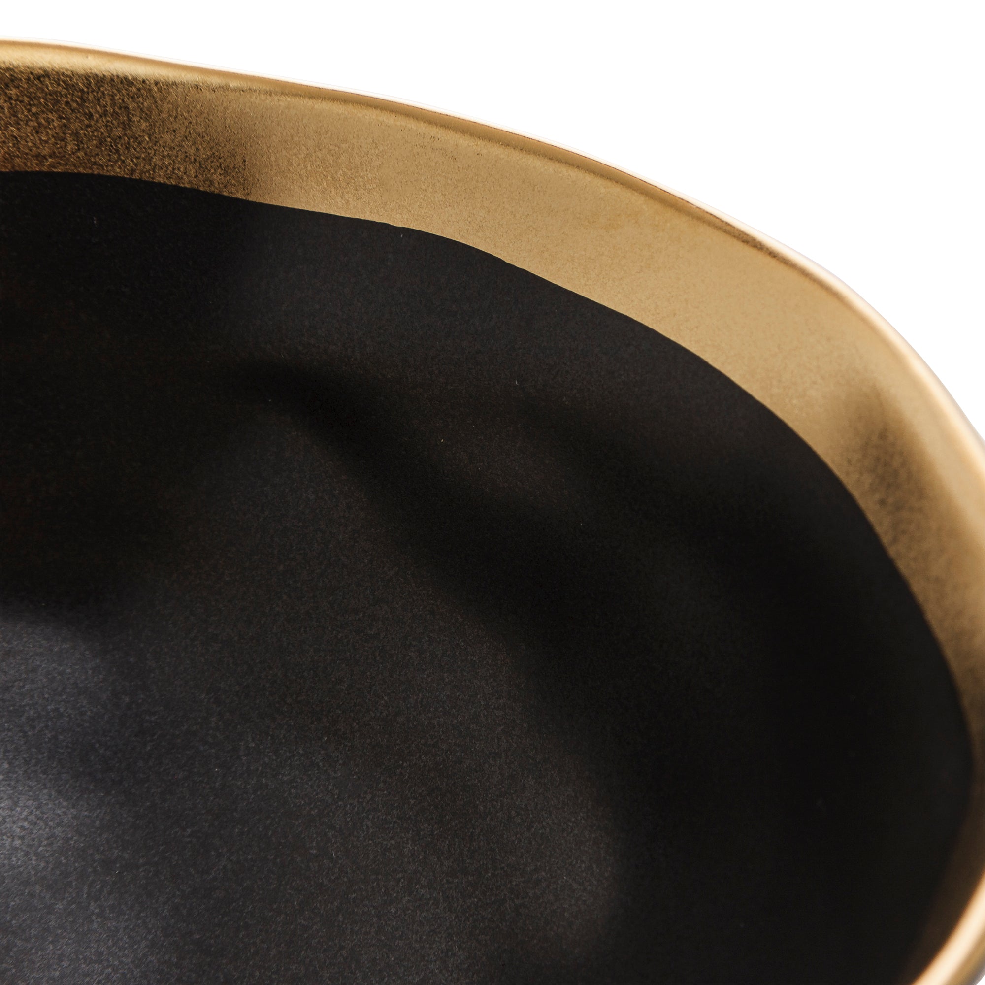 BOWL DE PORCELANA PRETO E DOURADO DUBAI