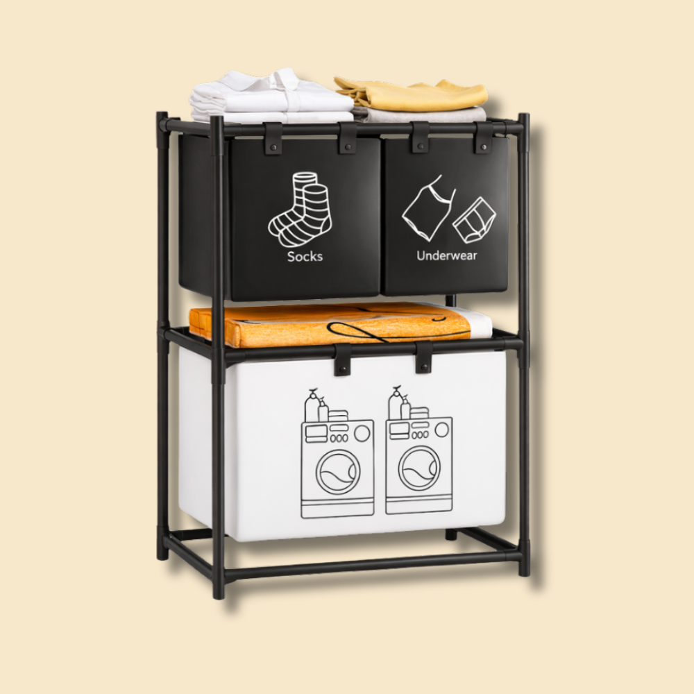 ESTANTE COM CESTO TRIPLO - 57CM X 28CM X 97CM