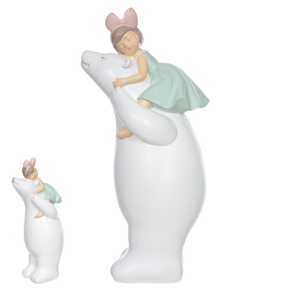 ESCULTURA DECOR POLIRESINA URSO (COLORIDO) 30,5X12X15CM