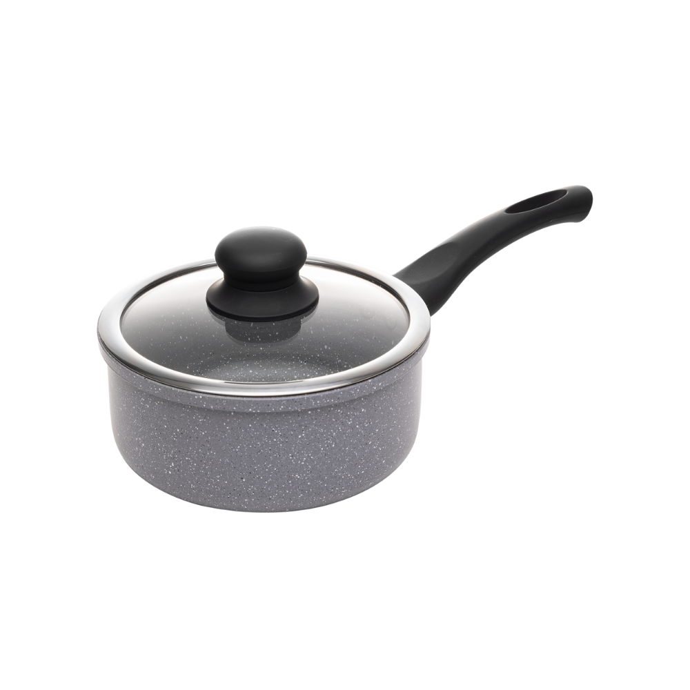 JOGO DE PANELAS DE INDUCAO 5 PECAS ALUMINIO GRANILITE CINZA COM REVESTIMENTO CERAMICO