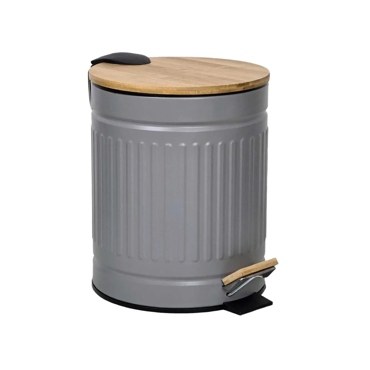 LIXEIRA 5L FLUTED – CINZA