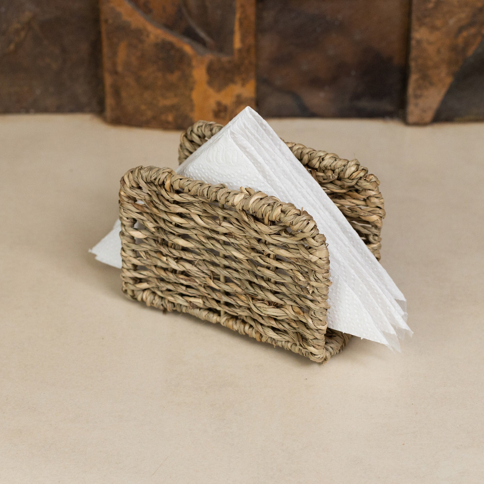 PORTA GUARDANAPOS DE SISAL