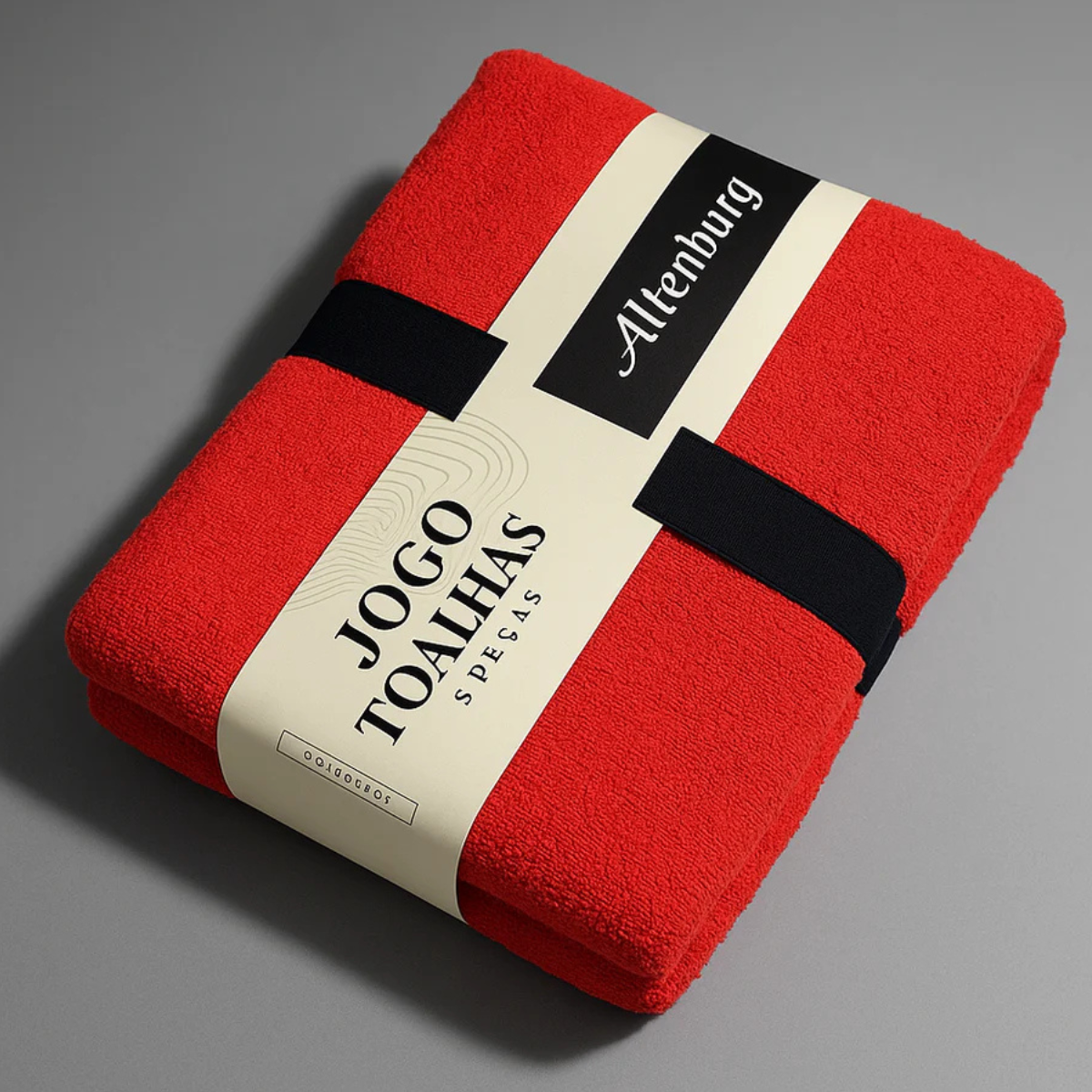 JOGO TOALHA 5 PEÇAS TÓQUIO - VERMELHO