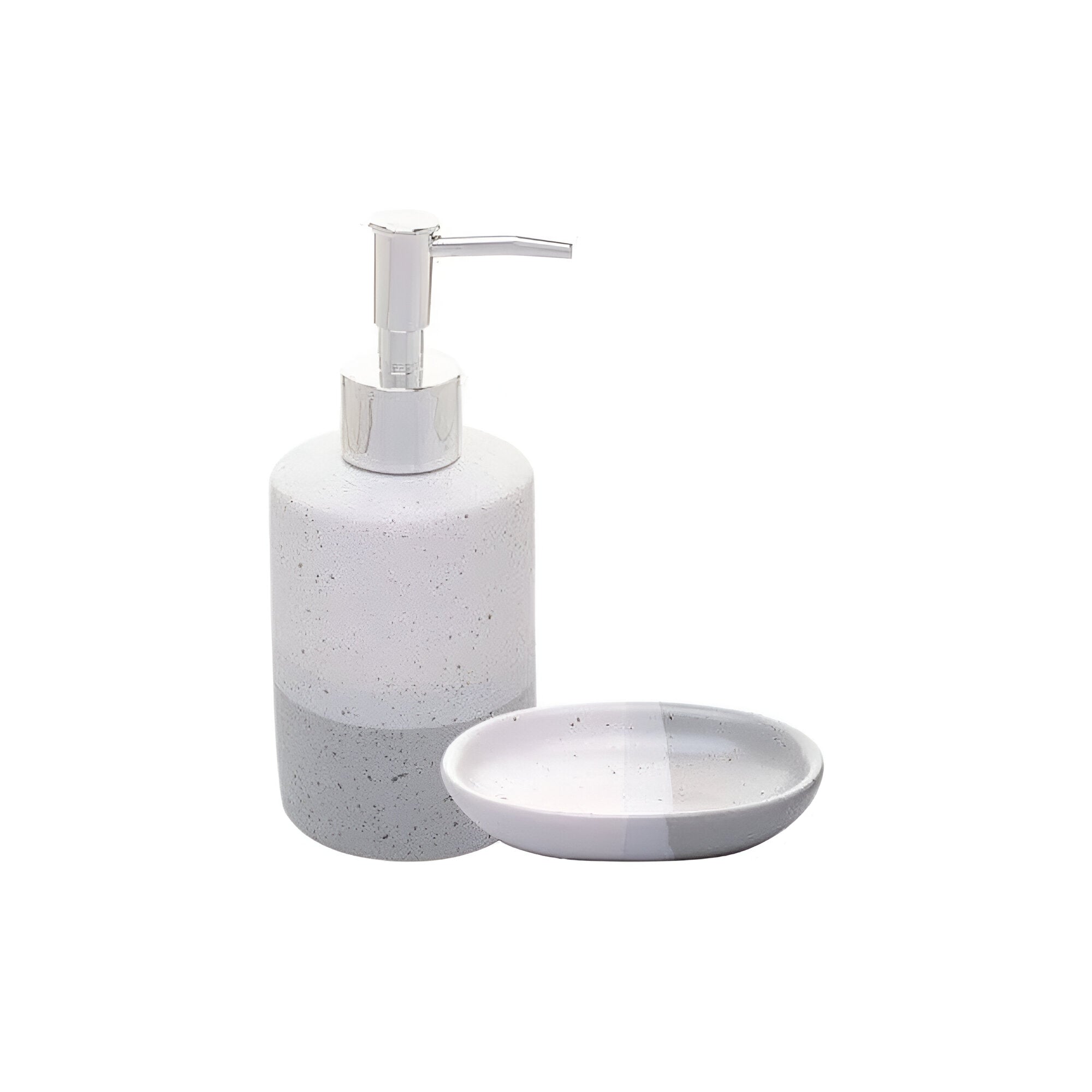 CONJUNTO 2 PEÇAS PARA BANHEIRO DE CERÂMICA DEGRADE CINZA