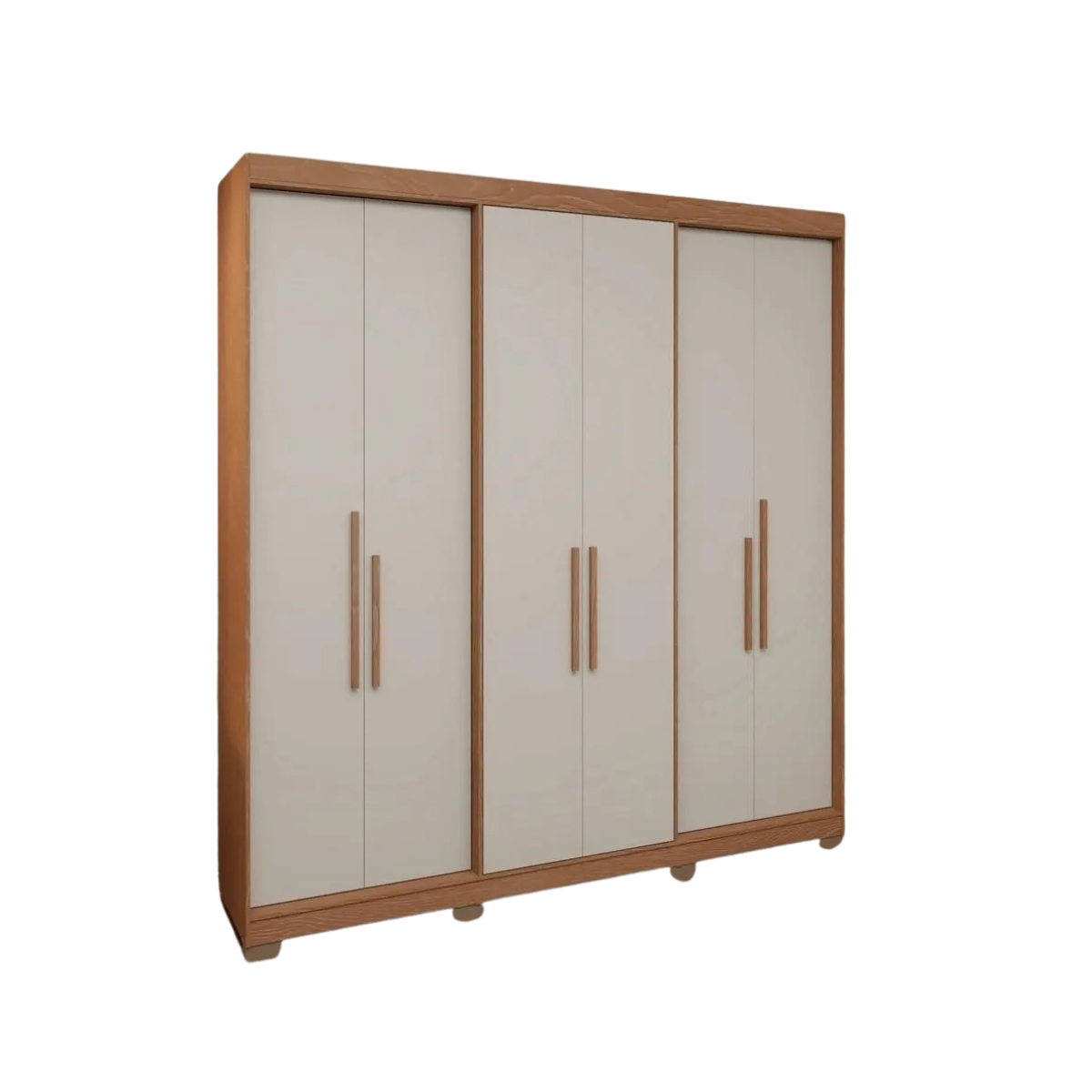 GUARDA-ROUPAS 1804 6 PORTAS 3 EM 1 - CARVALHO VERMONT/OFF WHITE (PH1804)