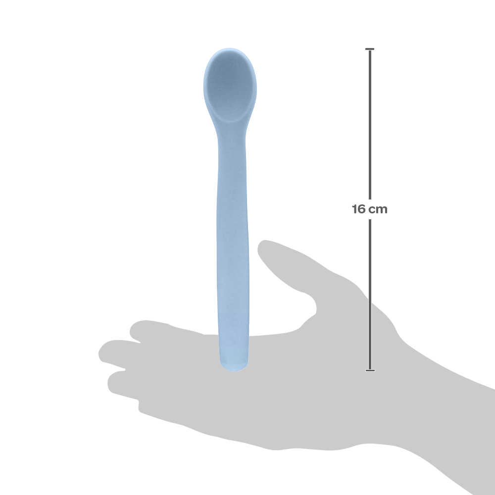COLHER FLEXIVEL EM SILICONE AZUL