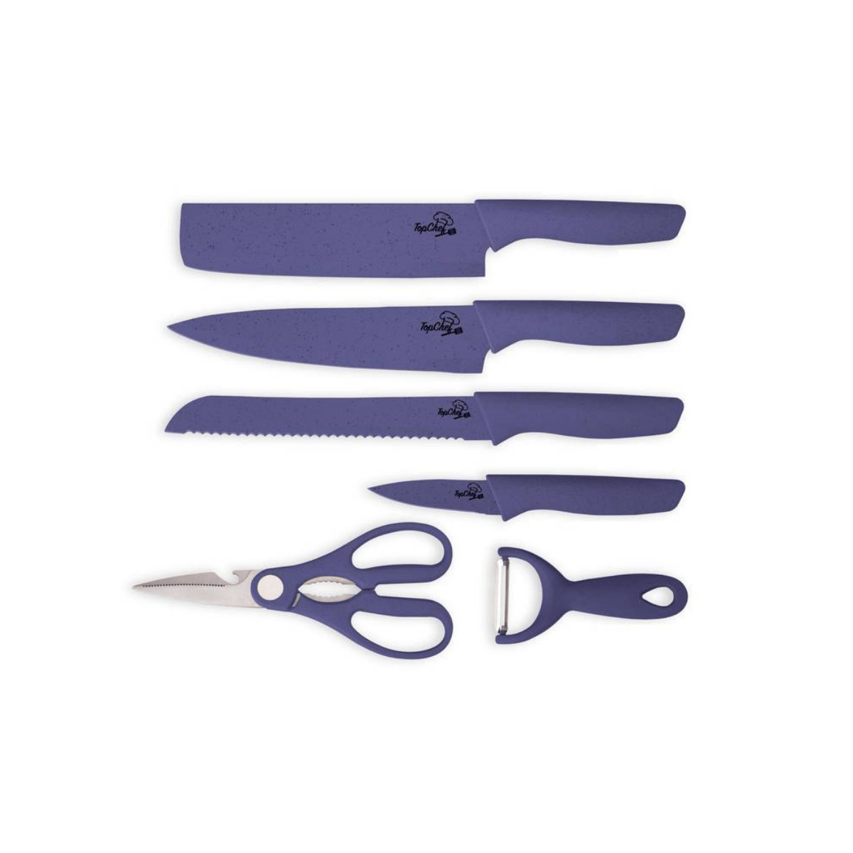 FACAS COZINHA 6PCS 4CORES - TOPCHEF