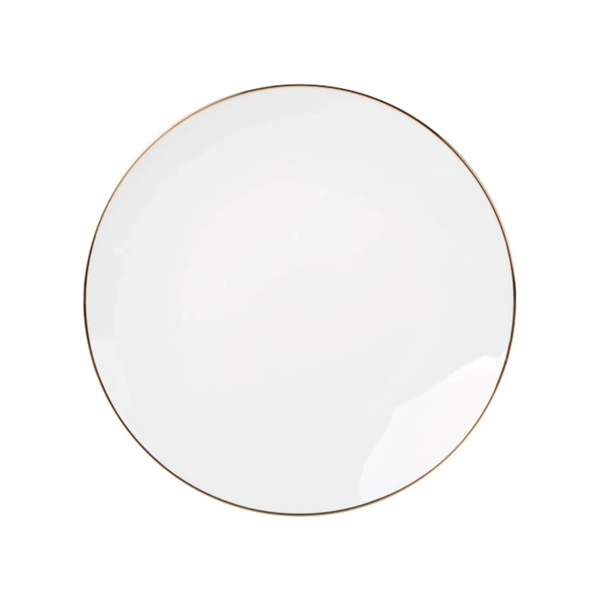 PRATO RASO LEGACY GOLD PORCELANA 27CM – BRANCO