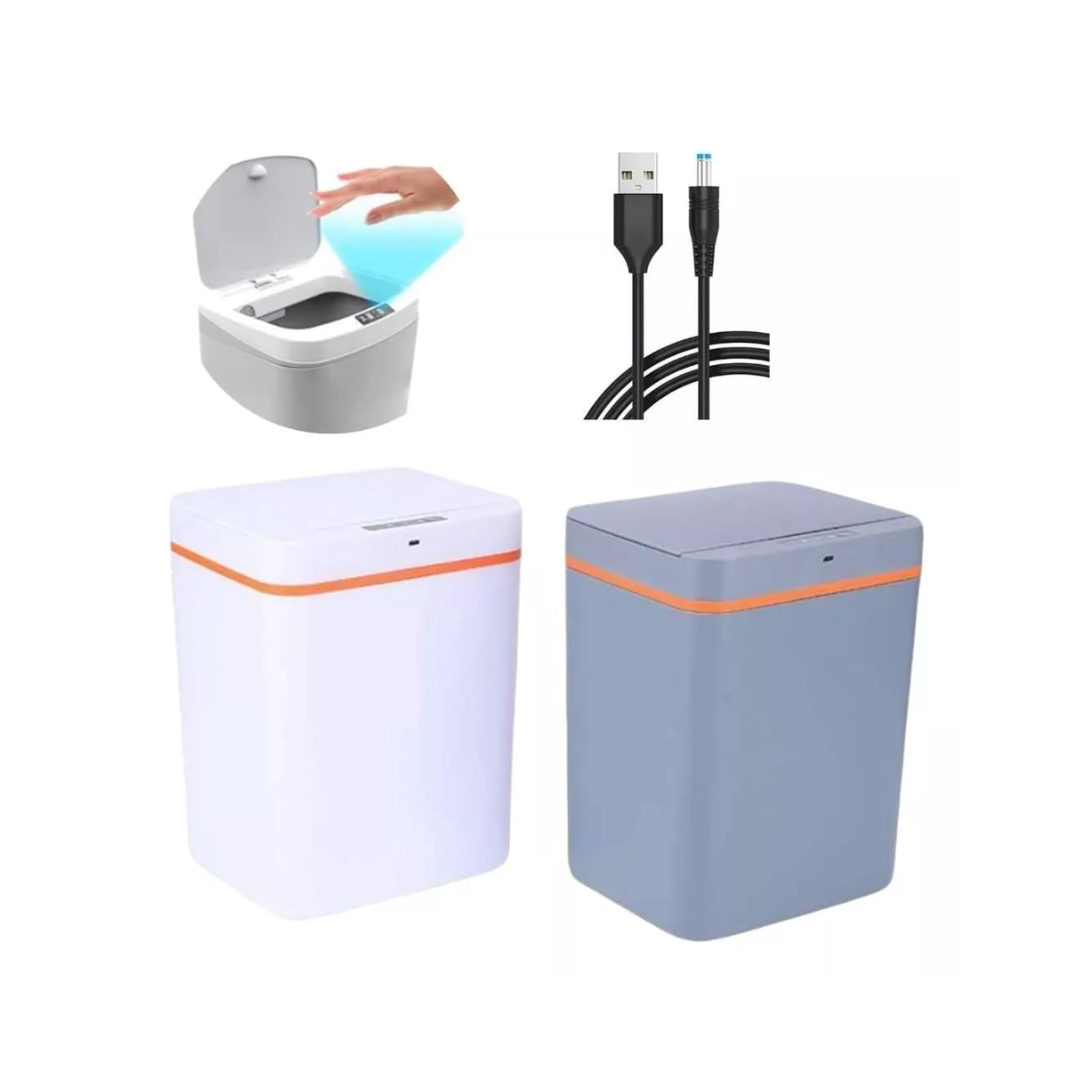 LIXEIRA INTELIGENTE 12L – COM SENSOR E BATERIA RECARREGÁVEL
