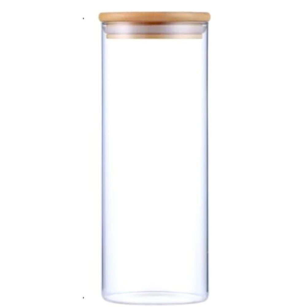 POTE PORTA MANTIMENTOS TAMPA BAMBU REDONDO 1300ML