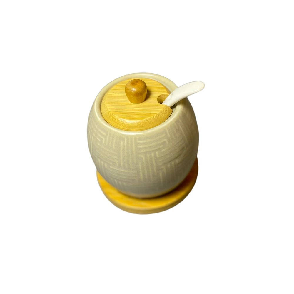 SALEIRO CERÂMICA COM TAMPA BAMBU HAVANA VIDAL FENDI 250ML