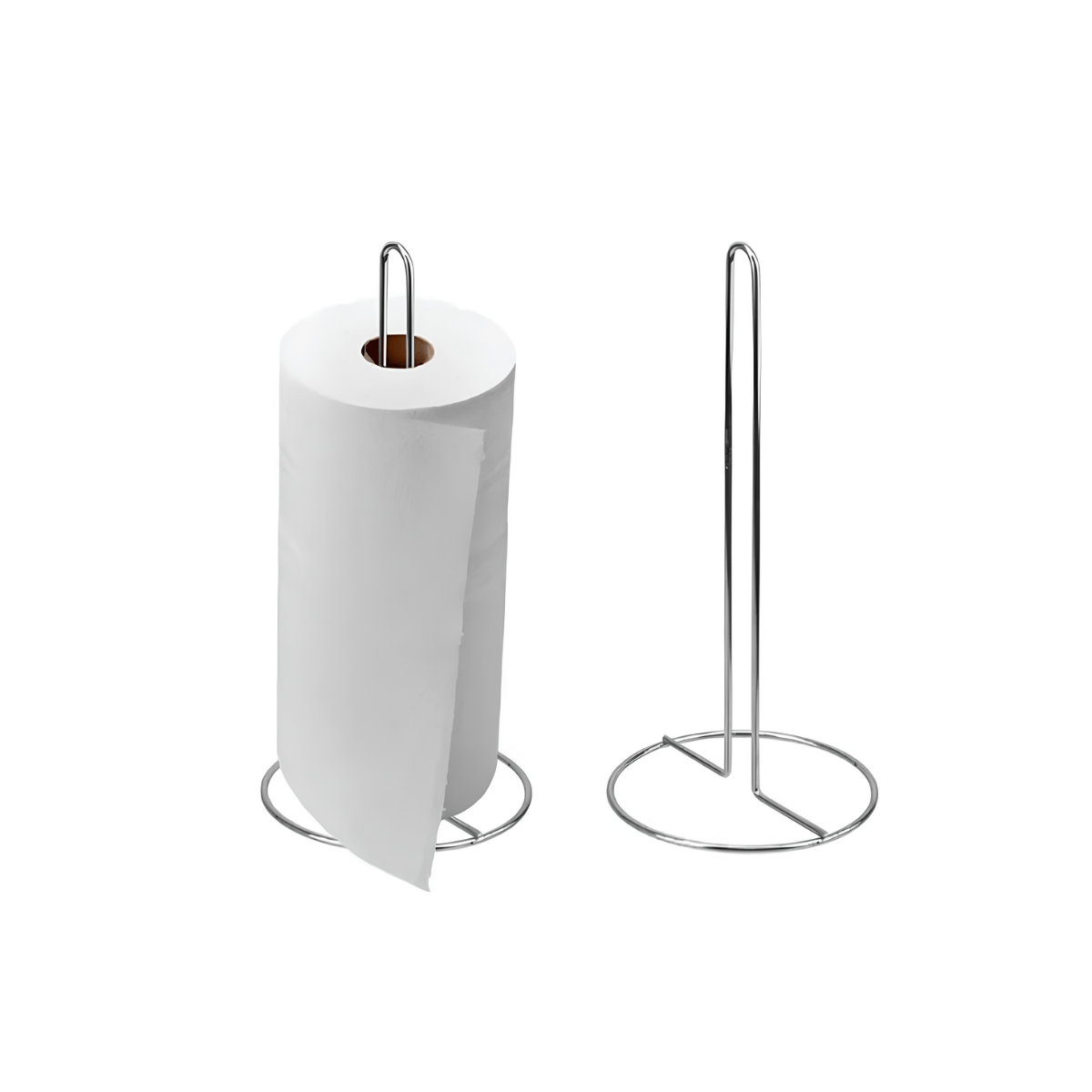 SUPORTE PARA PAPEL TOALHA PRATA 28CM