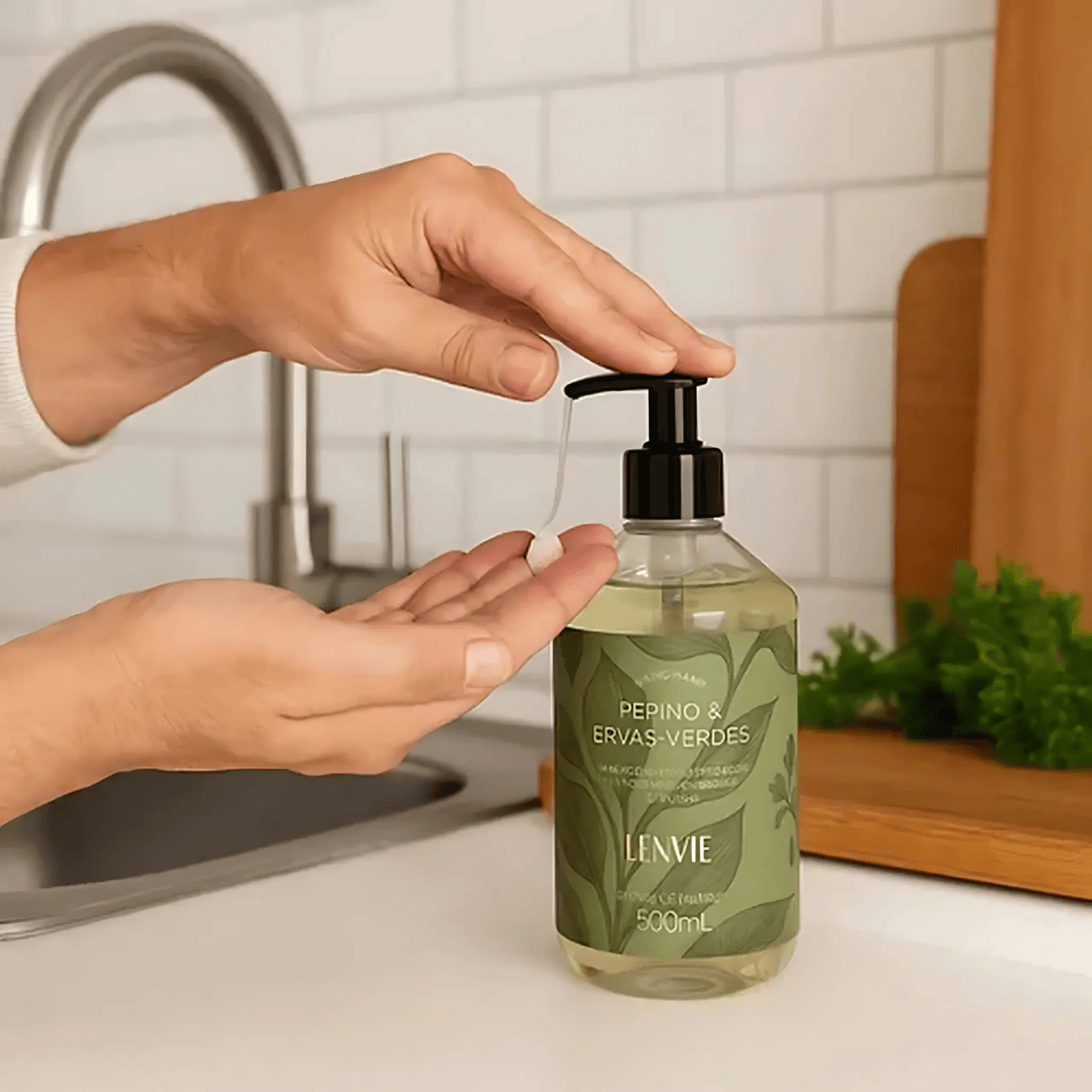 SABONETE LIQUIDO - PEPINO E ERVAS VERDES - 500ML