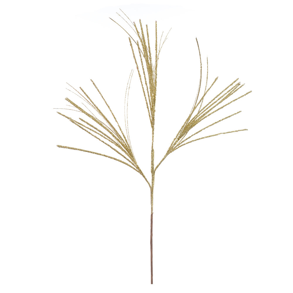 HASTE GRASS NATAL DOURADO COM GLITTER 94CM