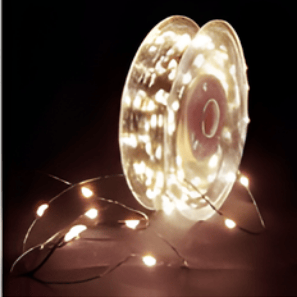 BOBINA FIO DE FADA 300 LEDS BRANCO QUENTE BIVOLT - 30M